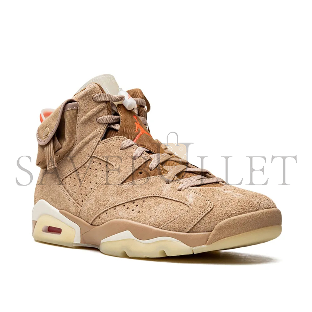 NIKE JORDAN 6 RETRO TRAVIS SCOTT BRITISH KHAKI DH0690-200